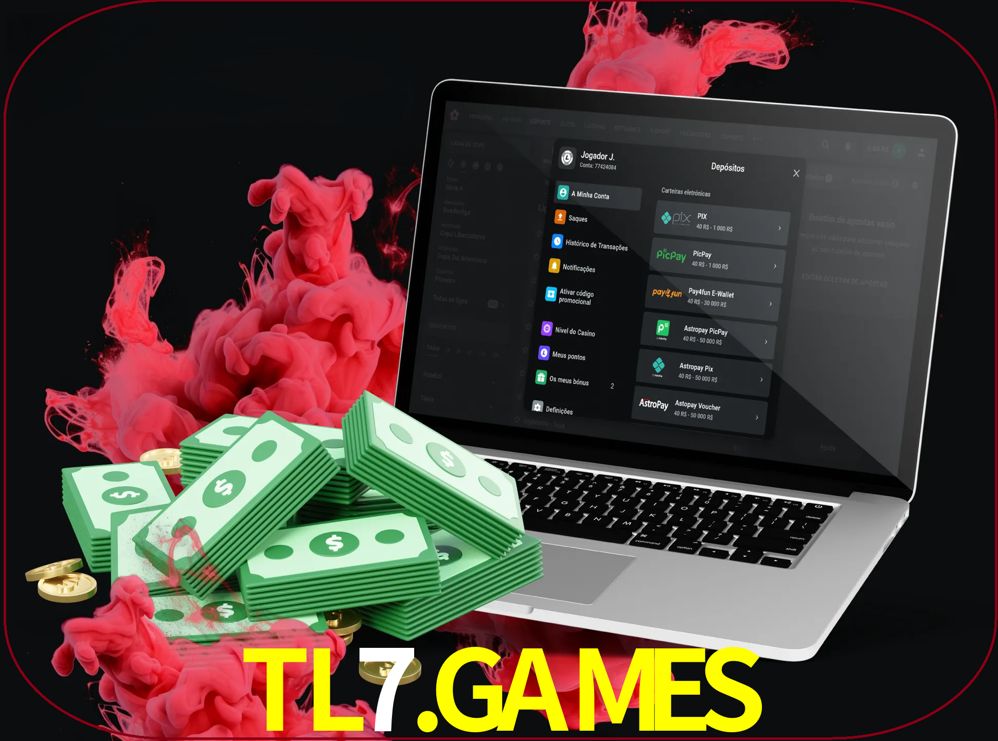 Para efetuar um depósito na sua conta tl7.games, basta escolher o método de depósito e especificar o montante.