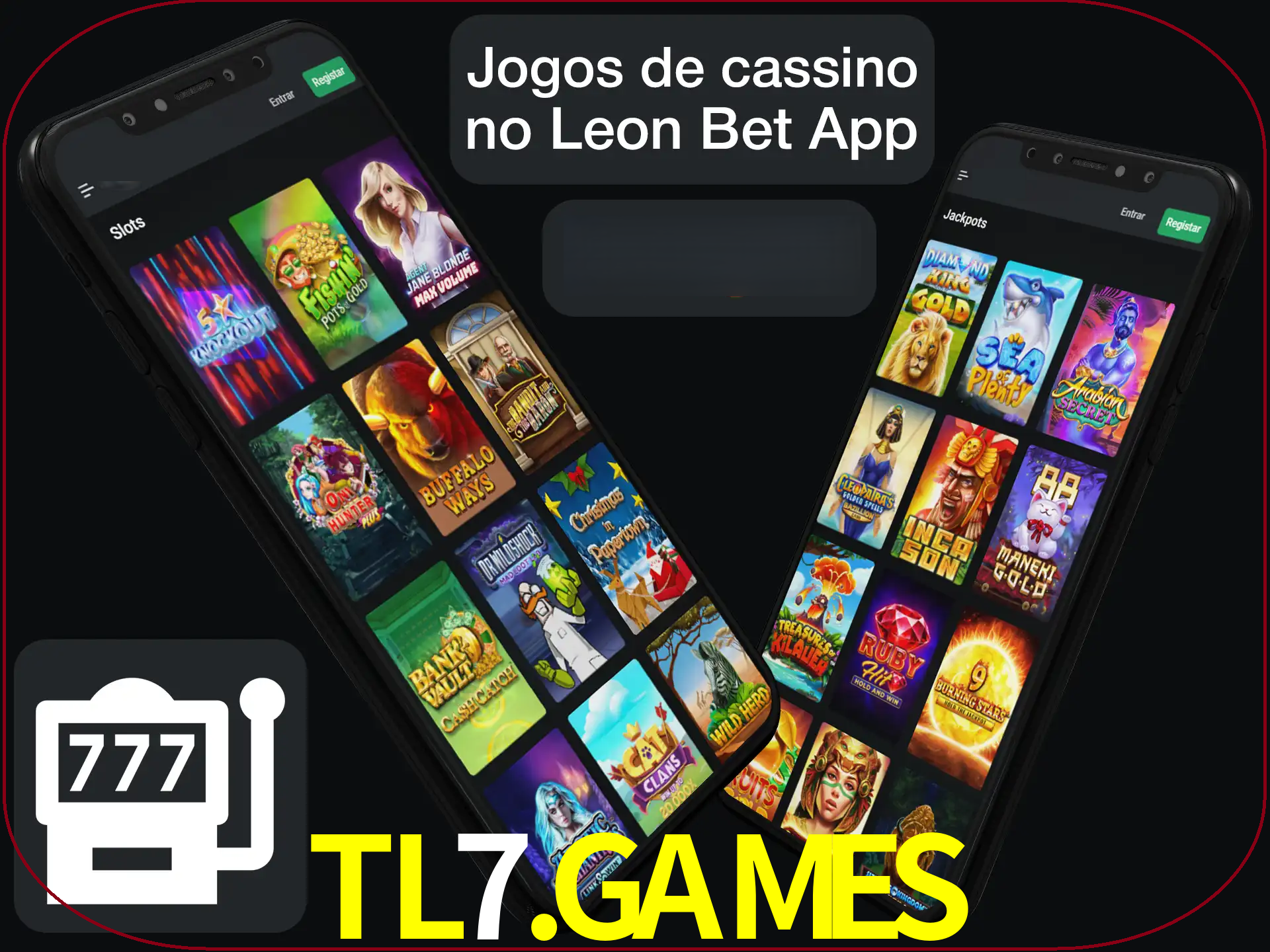 Escolha quais jogos de cassino jogar no app.