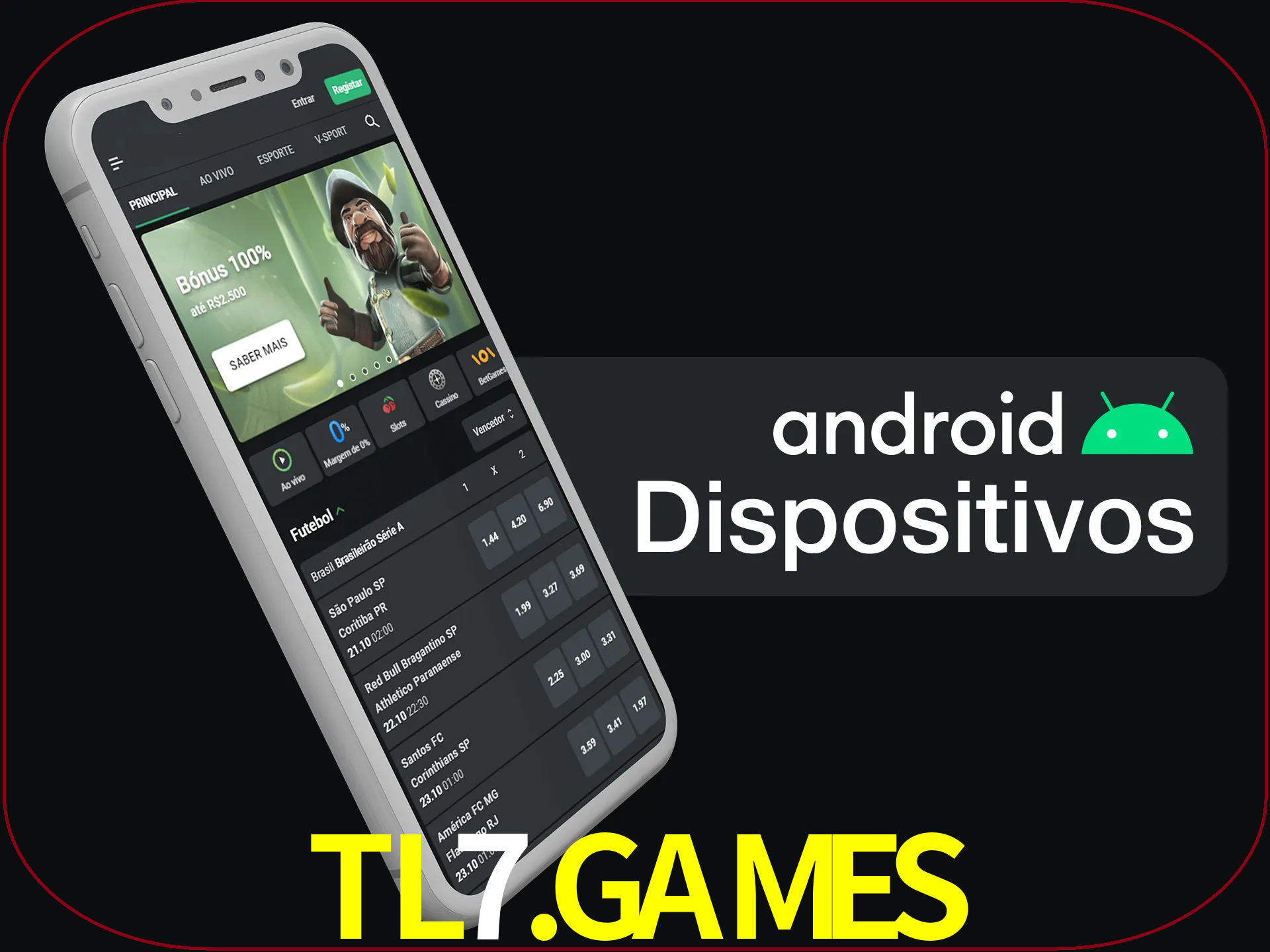 O aplicativo suporta a maioria de todos os dispositivos Android.